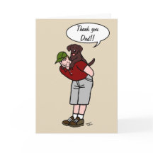 Chocolate Labrador Pappa i Red Fars dag