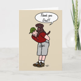 Chocolate Labrador Pappa i Red Fars dag Kort