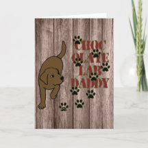 Chocolate Labrador Pappa Tass avtryck Card
