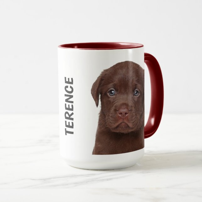 Chocolate Labrador Personlig mugg (Framsida höger)