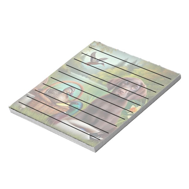 Chocolate Labrador Puppy av Sjö med Ankor Anteckningsblock (Roterad)