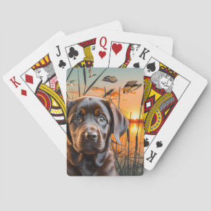 Chocolate Labrador Puppy Spelkort, Labrador Casinokort