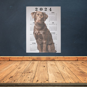 Chocolate Labrador Retriever 2024 Väggkalender Poster