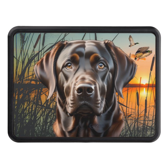Chocolate Labrador Retriever Anka Hunting Dragkroksskydd (Framsidan)