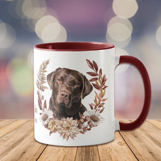 Chocolate Labrador Retriever Autumn Wandeans Mugg (Skapare uppladdad)