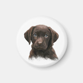 Chocolate Labrador Retriever Brown Magnet