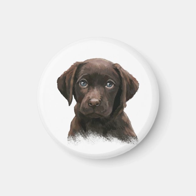 Chocolate Labrador Retriever Brown Magnet (Framsidan)