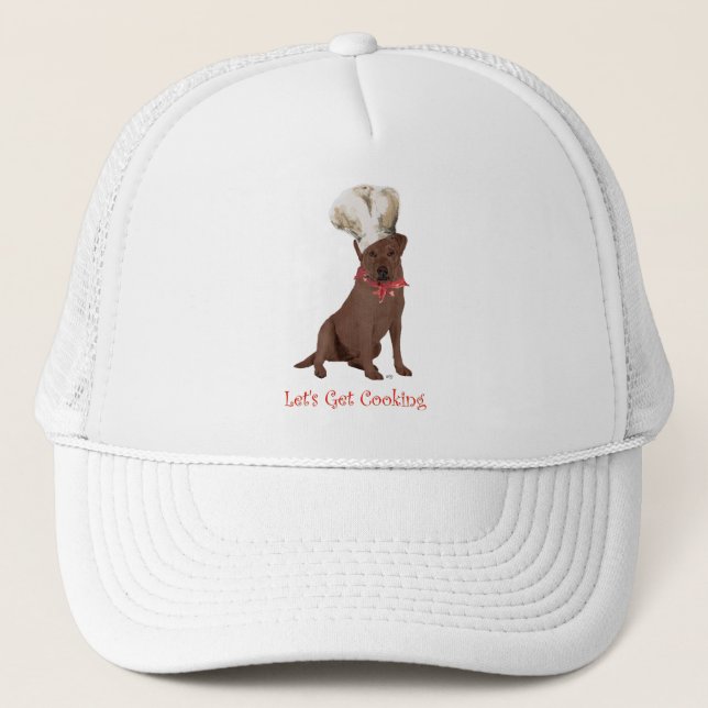 Chocolate Labrador Retriever Chef Keps (Framsida)