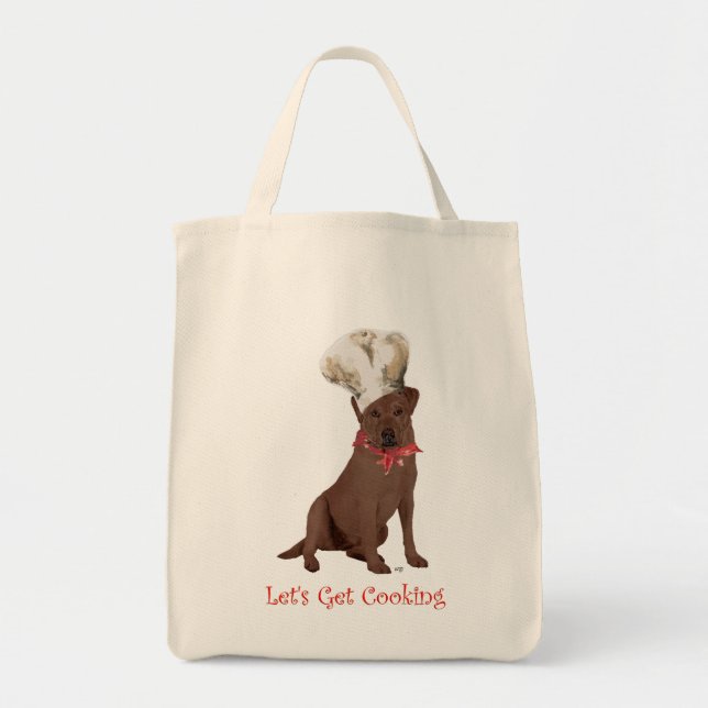Chocolate Labrador Retriever Cooking Tygkasse (Framsidan)