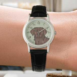 Chocolate Labrador Retriever Cute Lab-Grönt Armbandsur