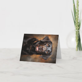 Chocolate Labrador Retriever Helgkort
