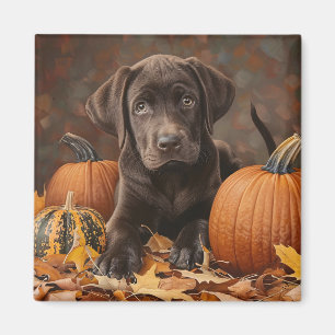 Chocolate Labrador Retriever Höst Magnet
