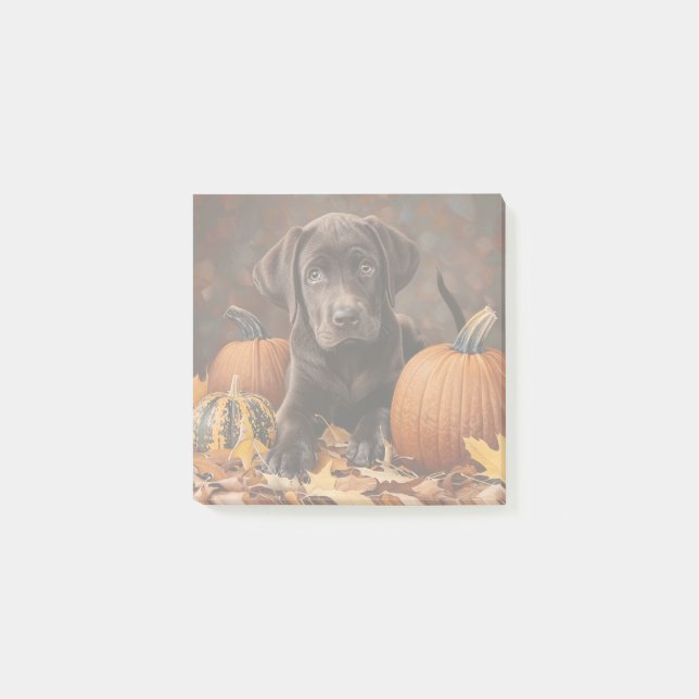 Chocolate Labrador Retriever Höst Post-it Block (Framsida)