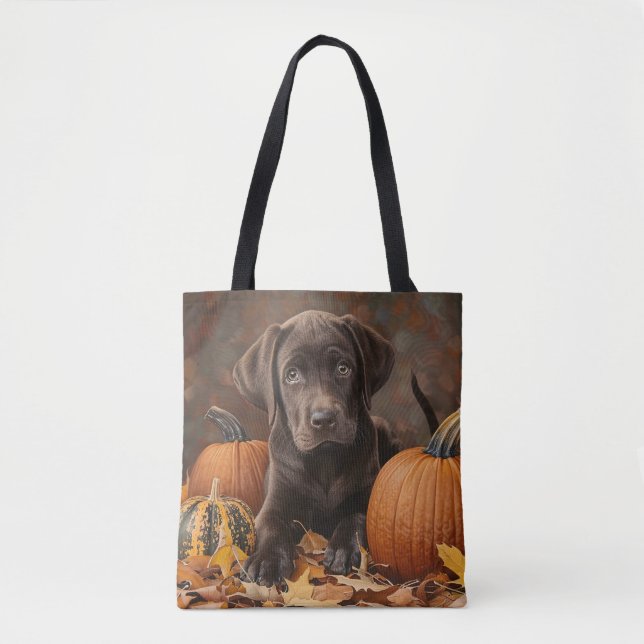 Chocolate Labrador Retriever Höst Tygkasse (Framsida)