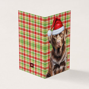 Chocolate Labrador Retriever Hund Play Helgdag Kort