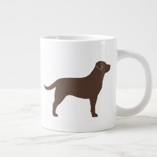 Chocolate Labrador Retriever Hund Silhouettes Jumbo Mugg