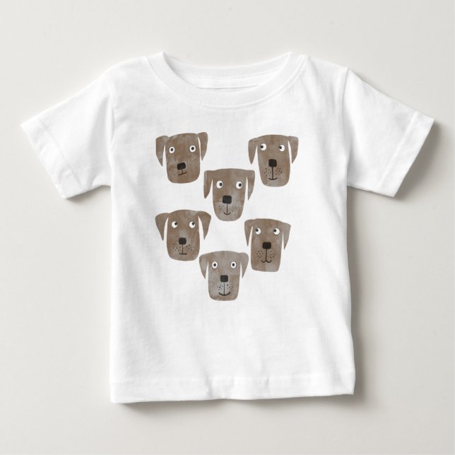 Chocolate Labrador Retriever Hund T Shirt (Framsida)