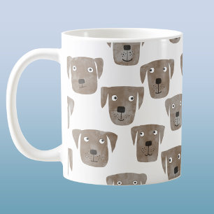 Chocolate Labrador Retriever Hund Watercolor Kaffemugg