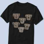 Chocolate Labrador Retriever Hund Watercolor T Shirt<br><div class="desc">Lovable och något goofy Chocolate Labrador Retriever Hundar-målning för djurälskare. Originalkonst av Nic Squirrell.</div>