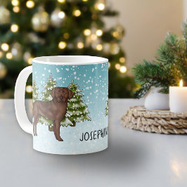 Chocolate Labrador Retriever Julens eget namn Kaffemugg