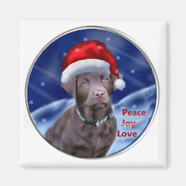 Chocolate Labrador Retriever-julgåvor Magnet