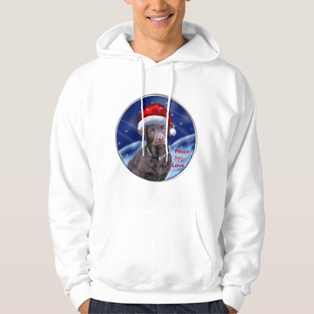 Chocolate Labrador Retriever-julgåvor Munkjacka (Framsida)