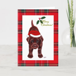 Chocolate Labrador Retriever-julkort Helgkort