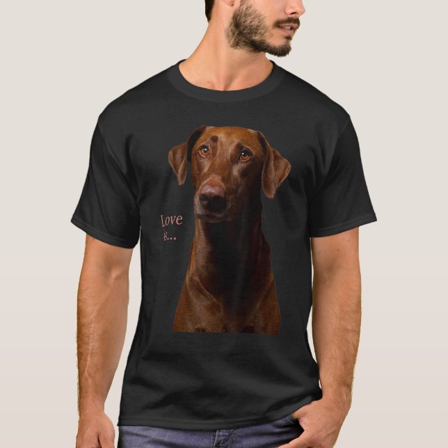 Chocolate Labrador Retriever Lab Tee Mamma Pappa (Framsida)