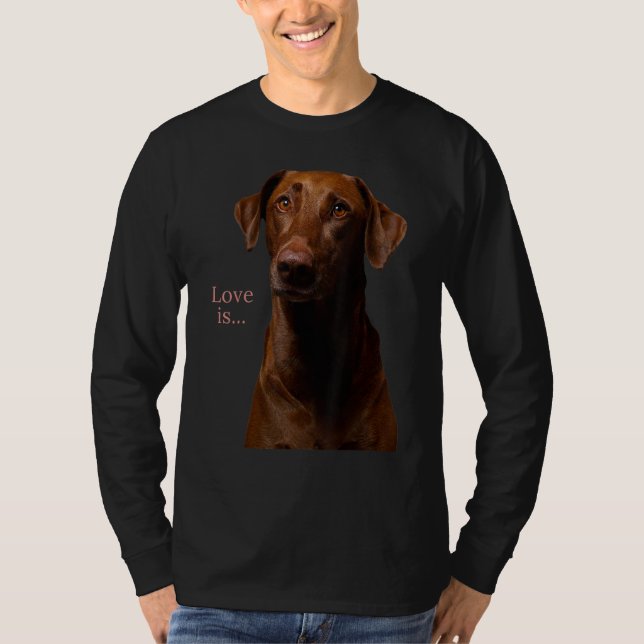 Chocolate Labrador Retriever Lab Tee Mamma Pappa (Framsida)