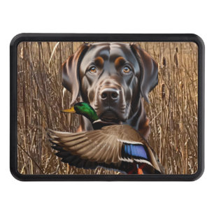 Chocolate Labrador Retriever och Flies Mallard Dragkroksskydd