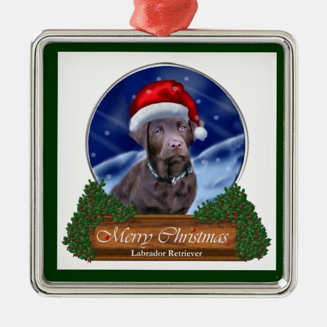 Chocolate Labrador Retriever Ornament (Framsidan)