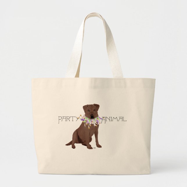 Chocolate Labrador Retriever Party Jumbo Tygkasse (Framsidan)