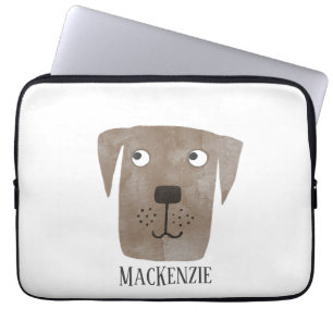 Chocolate Labrador Retriever Personlig Hund Laptop Fodral