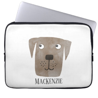 Chocolate Labrador Retriever Personlig Hund Laptop Fodral