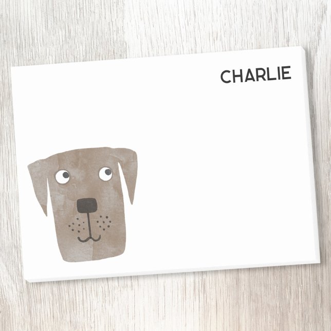 Chocolate Labrador Retriever Personlig Hund Post-it Block (Chocolate Labrador Retriever Dog personalized name Post It notes)