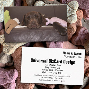 Chocolate Labrador Retriever Photograph Visitkort