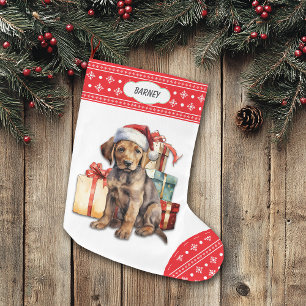 Chocolate Labrador Retriever Puppy-gåvor Stor Julstrumpa