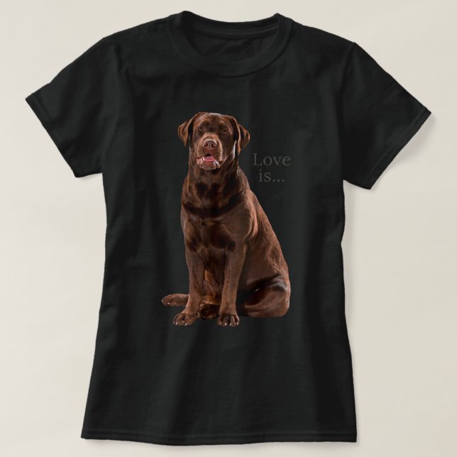 Chocolate Labrador Retriever Shirt Lab Tee Mamma (Design framsida)