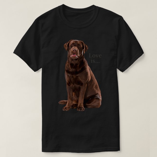 Chocolate Labrador Retriever Shirt Lab Tee Mamma (Design framsida)