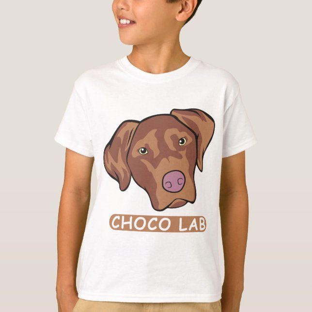 Chocolate Labrador Retriever T-shirt (Framsida)