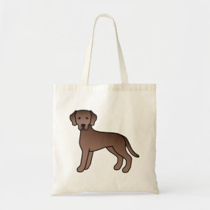 Chocolate Labrador Retriever Tecknad hund Teckning Tygkasse