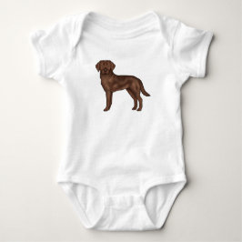 Chocolate Labrador Retriever Tecknad Lab Hund Valp T Shirt