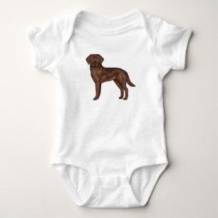 Chocolate Labrador Retriever Tecknad Lab Hund Valp T Shirt
