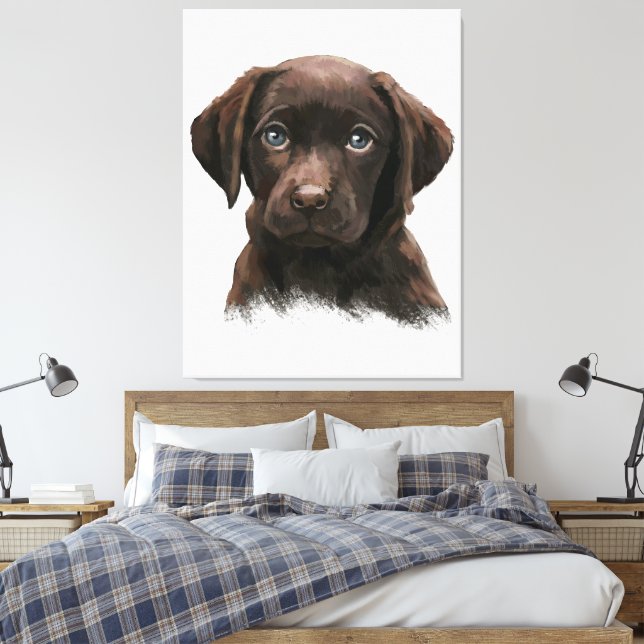 Chocolate Labrador Retriever Tote Bag Canvastryck (Insitu (sovrum))