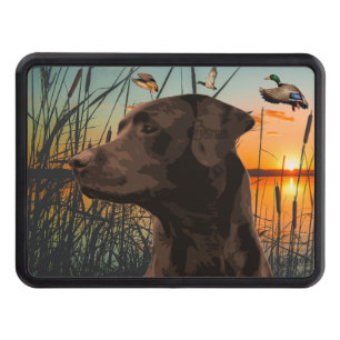 Chocolate Labrador Retriever Trailer Hitch Cover Dragkroksskydd