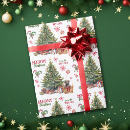 Chocolate Labrador Retriever under Träd Presentpapper