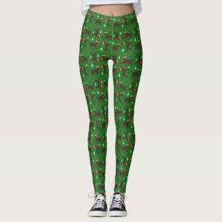Chocolate Labrador Retrivers jul Santa Santa Santa Leggings
