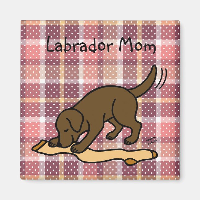 Chocolate Labrador Stocking Magnet (Framsidan)