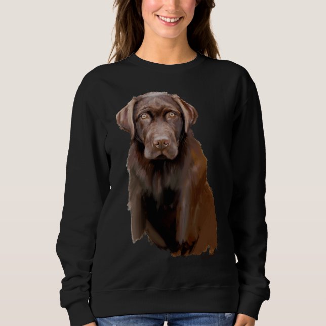 Chocolate Labrador T Shirt (Framsida)