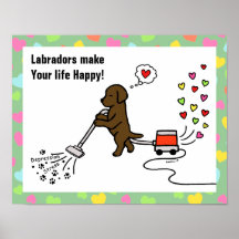 Chocolate Labrador-Tecknad